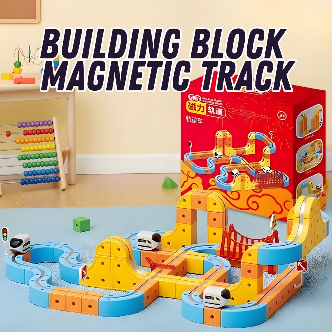 Toy Blocks Track Building Block Magnetic Track Train Set, Hobbies & Toys, Toys & Games ...
