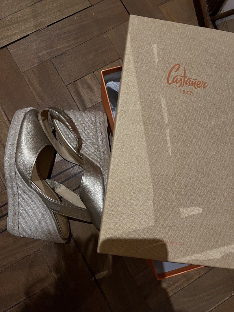 Castaner Gold Espadrille Wedges (Category: Wedges) located in Manila. Submitted by essentialsph (Listing ID 1430939964, Image 1). Description: .