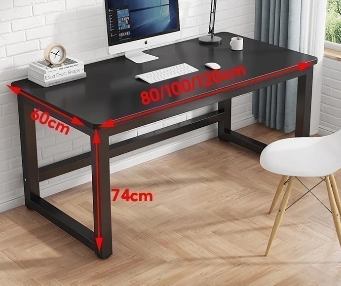 Computer Study Table | Sturdy Desk With Bold 5cm Steel Legs | Thick 1 ...
