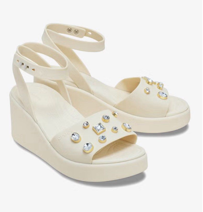 Crocs Brooklyn Gems Ankle Strap Wedge Sandals (Category: Wedges) located in Paranaque City. Submitted by princessann0721 (Listing ID 1430874967, Image 1). Description: Size: W7 Originally bought in UAE Original Price: 5500 pesos.
