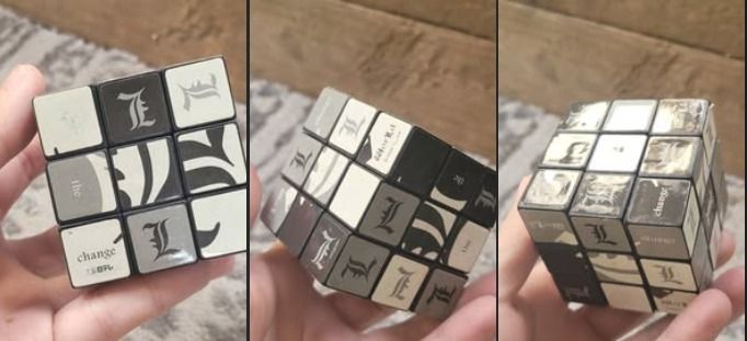 Custom Death Note Rubik's Cube (Category: Board Games & Puzzles) located in Sablan. Submitted by gongonshelley12 (Listing ID 1430927108, Image 1). Description: 👉👉100 ONLY👈👈 EXCELLENT CONDITION INDIVIDUAL PIC AVAILABLE.