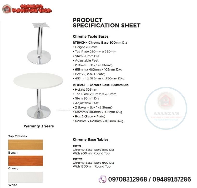 CUSTOM TABLE TOP & TABLE BASE [ PANTRY TABLE ], Furniture & Home Living ...