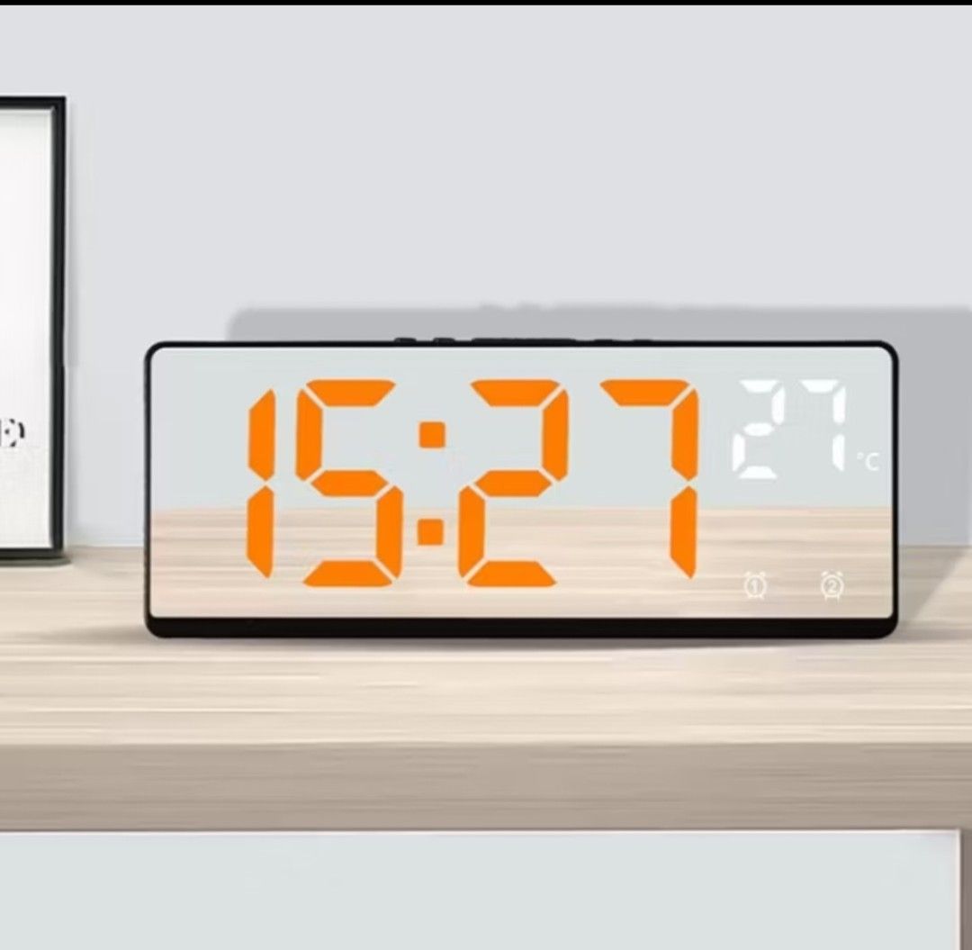 Digital Alarm Clock LED Display | Modern Desk Clock | Bright Screen ...