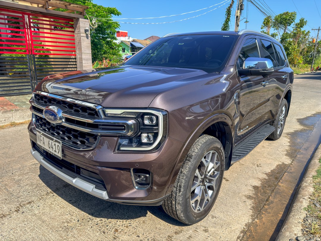 Ford Everest (Category: Used Cars) located in Pasig City. Submitted by guitargeeek (Listing ID 1430829344, Image 2). Description: For sale 2023 Ford Everest Titanium 4x4 Top of the line variant Equinox Bronze 36k odo First owner. Registered. No issues Pasig location. Thanks.