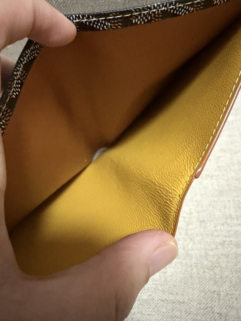 Goyard Paris Card Holder Wallet (Category: Luxury Bags & Wallets) located in Valenzuela. Submitted by sebysaenriquez (Listing ID 1430879267, Image 3). Description: Authentic. 100% Original. May show hairline scratch on interior leather near Goyard stamp. Final Sale. Sold AS IS where IS.