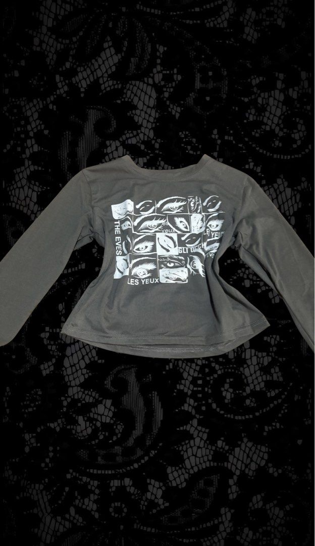 grey acubi grunge alt graphic long sleeve (Category: Longsleeves) located in Paranaque City. Submitted by astereo (Listing ID 1430892967, Image 1). Description: ⋆˚꩜｡ thrifted ✮ size: (l on tag, fits s-m) ✮ brand: idk :( ✮ mod: lalamove, j&t express (sf shouldered by buyer) ✮ mop: gcash ✮ feel free to dm for inquiries + photos!!.