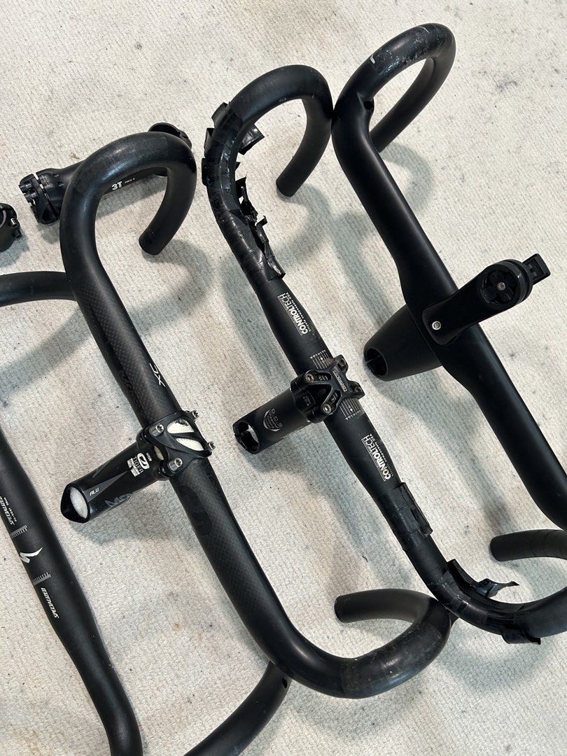Handlebars & Stems Specialized Merida MOST Cannondale 3T Fizik Deda Uno (Category: Parts & Accessories) located in Singapore. Submitted by whitearrows (Listing ID 1430890569, Image 2). Description: I’ve got handlebar & stems for sale. Prices listed below: 1. Cannondale Hollowgram Knot cockpit 40x90 SOLD 2. Controltech handlebar & stem 42.5 x 100 $40 3. Carbon handlebar & MOST Alu stem 39 x 110 $40 4. Specialized alloy handlebar 38cm $25 5. MOST a