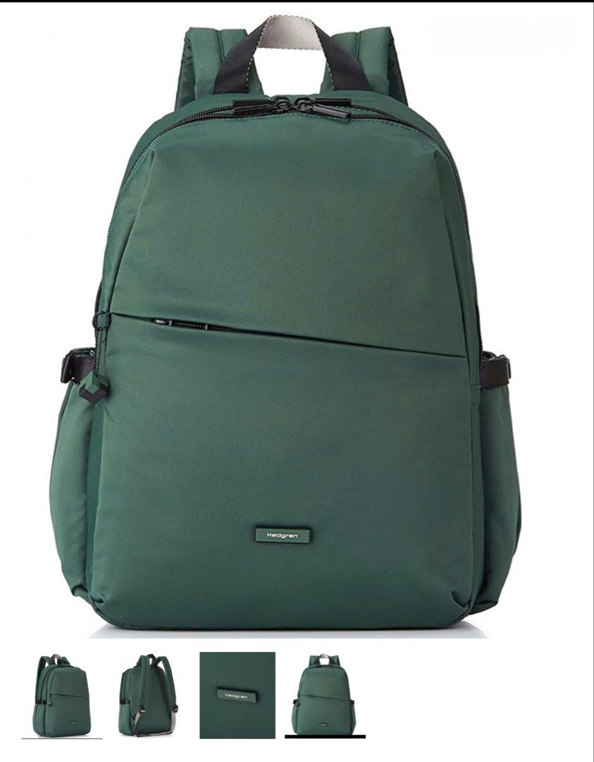 Hedgren Cosmos Backpack - Green (Category: Backpacks) located in Marilao. Submitted by mebslerman (Listing ID 1430905677, Image 1). Description: ‘-INTERIOR FEATURES -Main compartment has an organiser with key chain inside -padded laptop sleeve that fits laptop up to 13” -EXTERIOR FEATURES -Double padded, adjustable shoulder straps -Two snap-button side pockets -Black hardware -Water- and dust repellent material -Two-tone cube hanger - Flaws shown