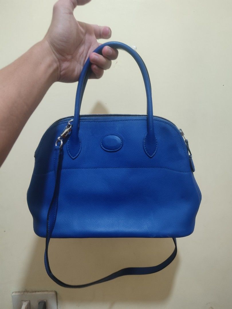 Hermes Paris Blue Handbag (Category: Luxury Bags & Wallets) located in Lipa City. Submitted by gudoys_outdoor16 (Listing ID 1430831770, Image 2). Description: Hermes Bolide Excellent Condition with Sign of usage authentic not guaranteed 4k Only.