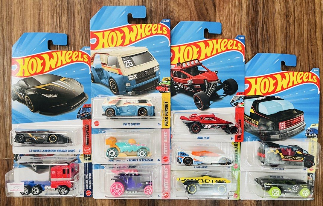 Hot Wheels Cars Assortment (Category: Vehicle & Diecast Models) located in Quezon City. Submitted by ccgem (Listing ID 1430963671, Image 3). Description: Buy all 10 for ₱1290 With rare cars All in pristine condition.