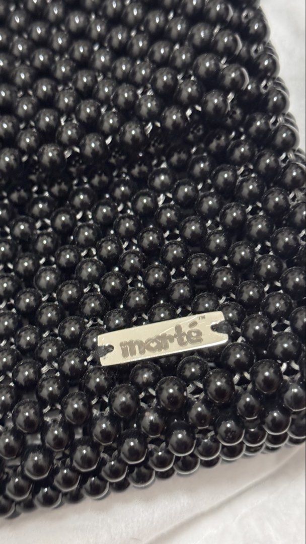 Inarte Black Beaded Handbag (Category: Purses & Pouches) located in Marikina City. Submitted by decltqueen (Listing ID 1430935152, Image 2). Description: Inarte Black Beaded Bag Locally Handmade Super tibay ng gawa!! RFS: decluttering, i have the white one mas nagagamit ko Mukang maliit but can fit so much :) nice to use for parites - originally 2,500.
