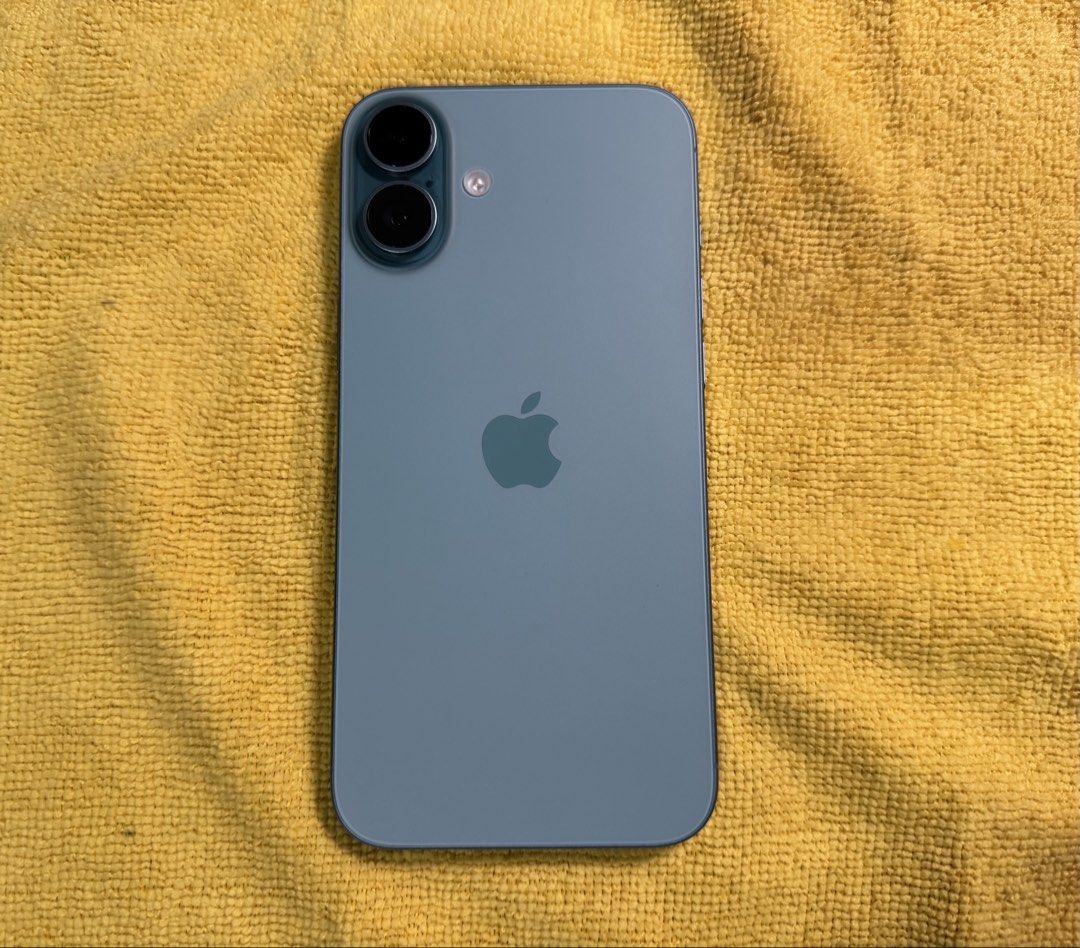 Iphone 16 Plus 128gb (Category: iPhone 16 Series) located in Pasig City. Submitted by justthrifty (Listing ID 1430950114, Image 2). Description: iPhone 16 Plus Teal, 128GB 8 months old Battery Health: 94% Cycle Count: 347 First owner Warranty expires on July 23, 2026 Never been repaired Inclusions: Original box Original Type-C cable SIM card ejector pin Case Bought from (Beyond the Box Mall) No issues No paint chips No scratches Location: Pasig C