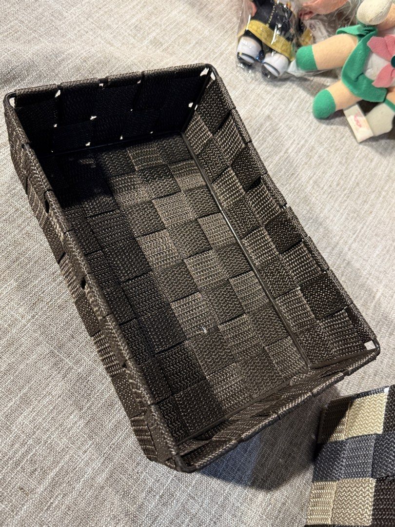 Japan Seria PP Basket Storage Organizer (Category: Storage Boxes & Baskets) located in Valenzuela. Submitted by missp22 (Listing ID 1430840712, Image 1). Description: - Seria PP Basket - Rectangular shape - Dark brown color - Woven material - Ideal for organizing small items - Brand new with product tag.