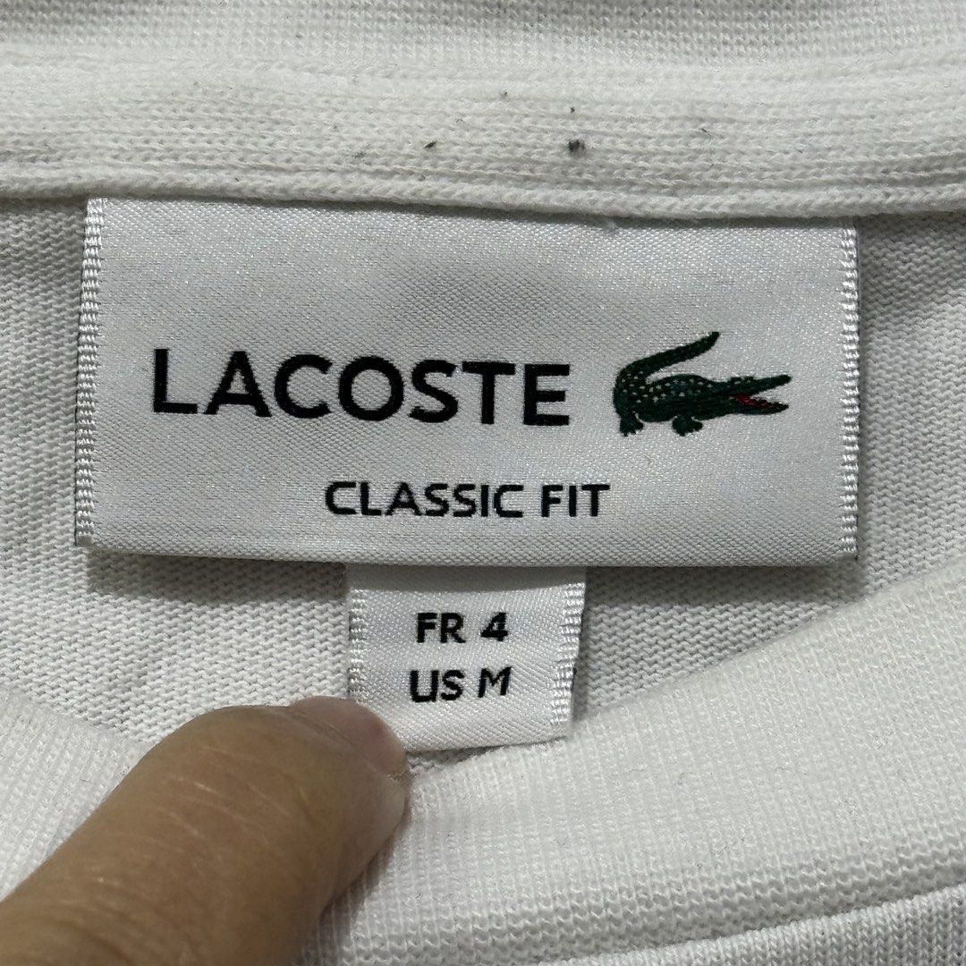 Lacoste Medium Classic Fit white Shirt Size 4 (Category: Tshirts & Polo Shirts ) located in Manila. Submitted by basicstuffmnl (Listing ID 1430964743, Image 2). Description: Use twice only not a white shirt person Does not fit me also anymore.