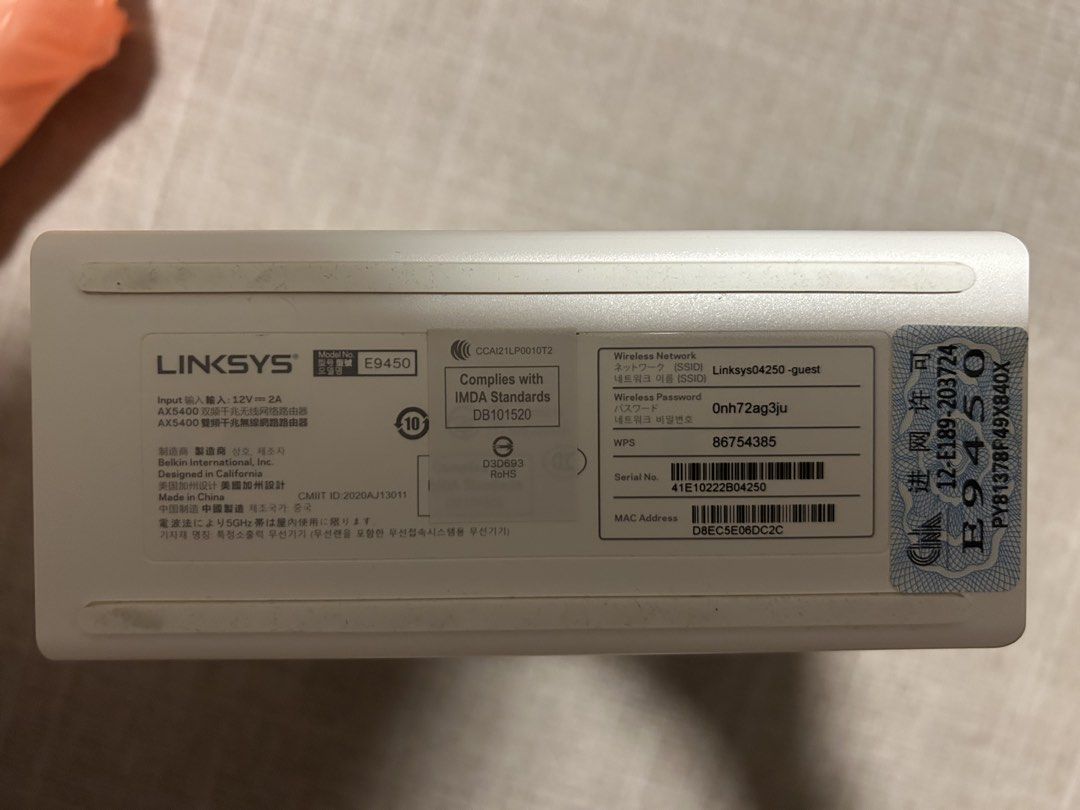 Linksys E9450450242913061447683