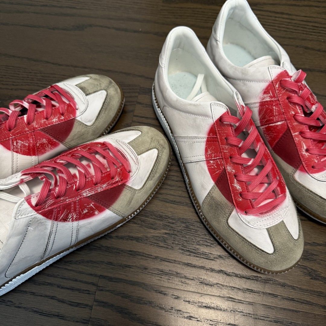 Maison Margiela gats(Japan) (Category: Sneakers & Footwear) located in Makati City. Submitted by donda.archives (Listing ID 1430928385, Image 3). Description: Size 40-47. Batch with fully built-in NFC chip. Imported INCAS leather used. The leather has a nice matte finish, and the overall shoe shape is solid with no issues. The overall leather color is consistent. Everything follows the same standards: the entire shoe is genuine leather, and the s