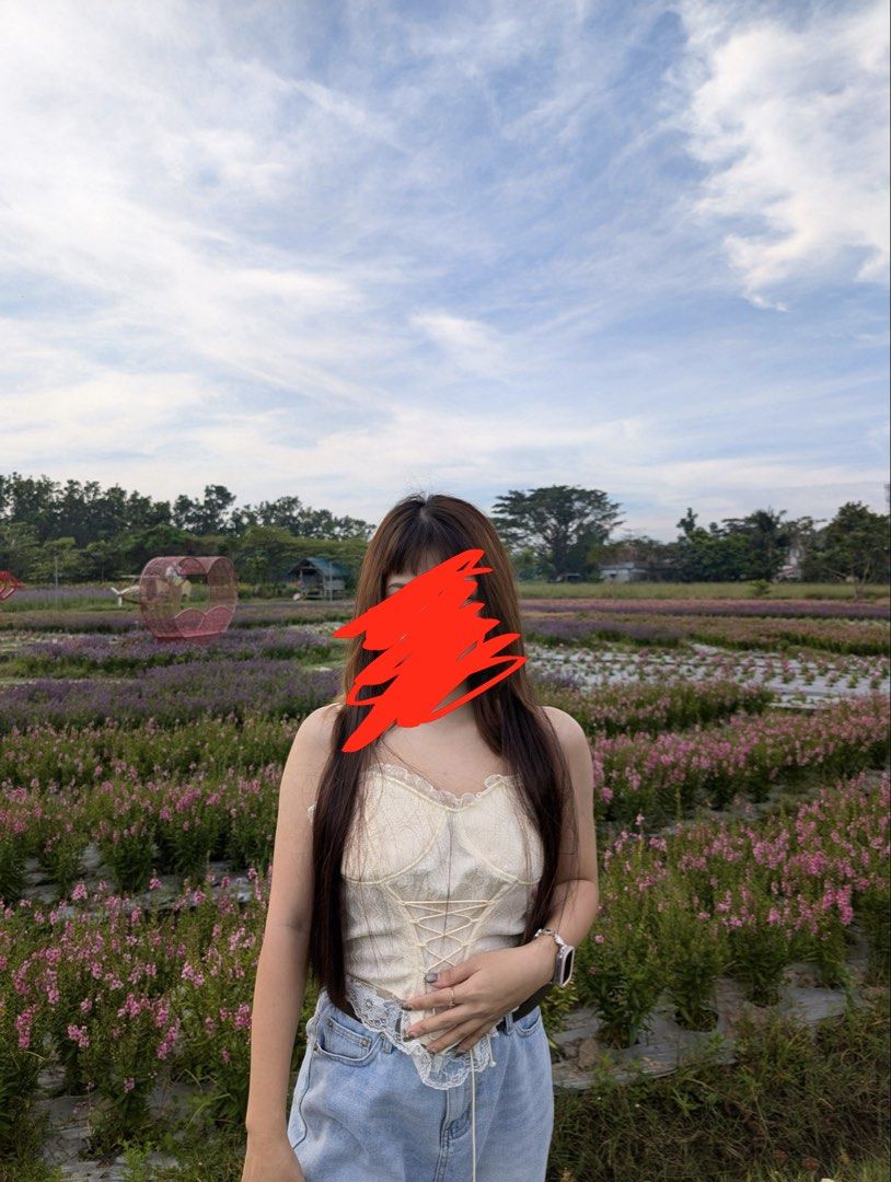 MIYOU Soft Courset Top Cream Sleeveless With Padding Stretchy (Category: Sleeveless) located in Jaen. Submitted by yeshoe (Listing ID 1416277264, Image 3). Description: bought sa live orange app used once only super stretchy with padding fit s-m.