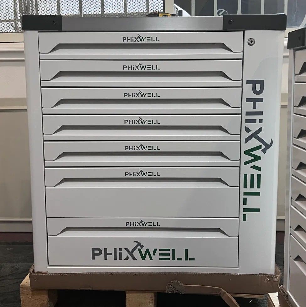 ODIN TOOLS TOOL CABINET xt-002 (Category: Construction Tools & Equipment) located in Makati City. Submitted by simpleconfidence (Listing ID 1430933717, Image 1). Description: ODIN Tools XT-002 Tool Cabinet Tool Drawer for Workshops and Garages 🧰 ODIN TOOLS xt-002 A clean, modern storage solution—engineered for performance and built to organize your workspace. Finished in sleek white, the xt-002 features: ⚙️ 7 spacious drawers 🔐 1 lockable side 