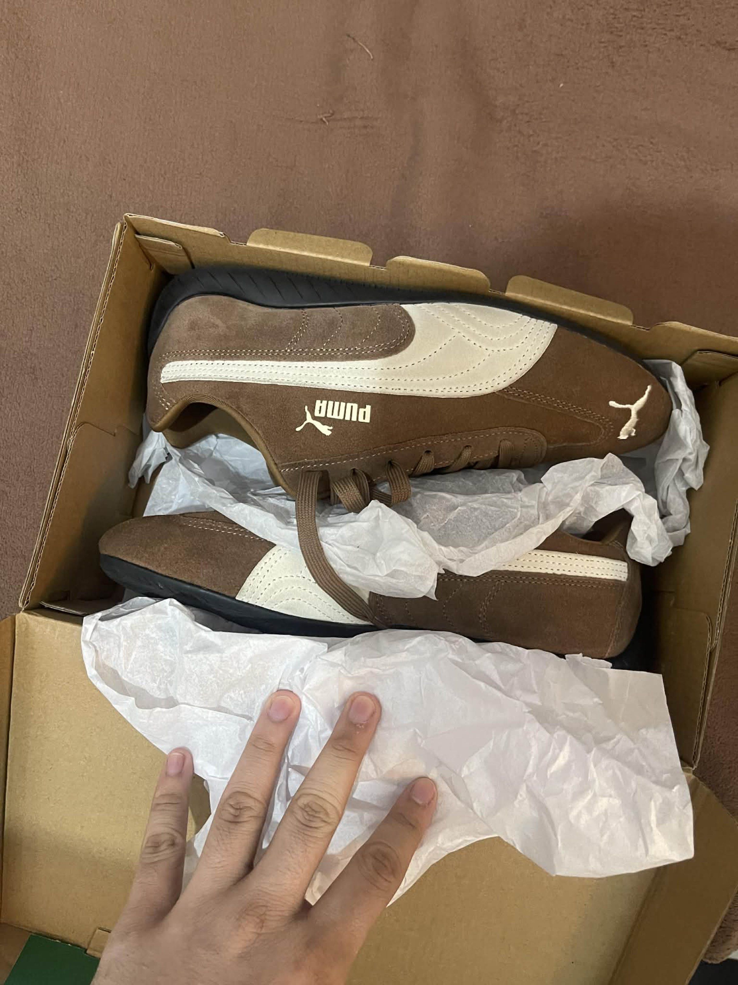 Puma Speedcat OG - Coffee/Frosted Ivory (Category: Sneakers) located in Manila. Submitted by dianneavv (Listing ID 1430959488, Image 1). Description: Letting go of my Puma Speedcat OG — a timeless, low-profile sneaker inspired by motorsport racing. Sleek, minimal, and easy to style with any outfit. ✔️ 100% original ✔️ Only worn once ✔️ super like new ✔️ Complete with box and receipt ✔️ Size: US 8 / UK 7 / EUR 40.5 ✔️ Comfortable for everyday wear