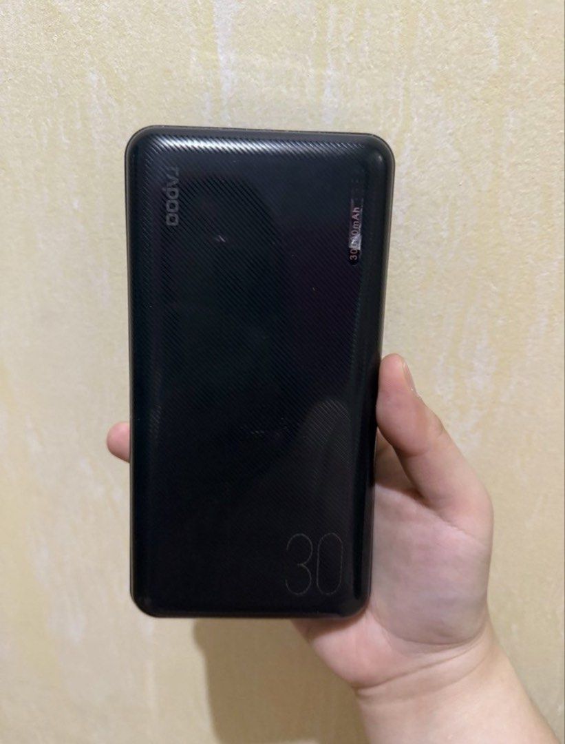 Rapoo 30000mAh WB30-102 (FOR TYPE A CHARGING CORDS ONLY) (Category: Batteries & Power Banks) located in Pasay City. Submitted by kkdlp (Listing ID 1430809481, Image 3). Description: Supports TYPE A TO TYPE C AND TYPE A TO LIGHTNING charging cords ONLY. PRICE NEGOTIABLE. PASAY AREA. NO MEET-UPS. DELIVERY VIA LALAMOVE, GRAB, ETC. ONLY. SHIPPING FEE TO BE SHOULDERED BUYER. .