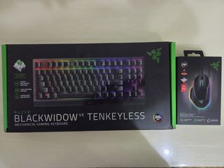 Razer BlackWidow V3 Tenkeyless Mechanical Keyboard, Basilisk V3 Mouse