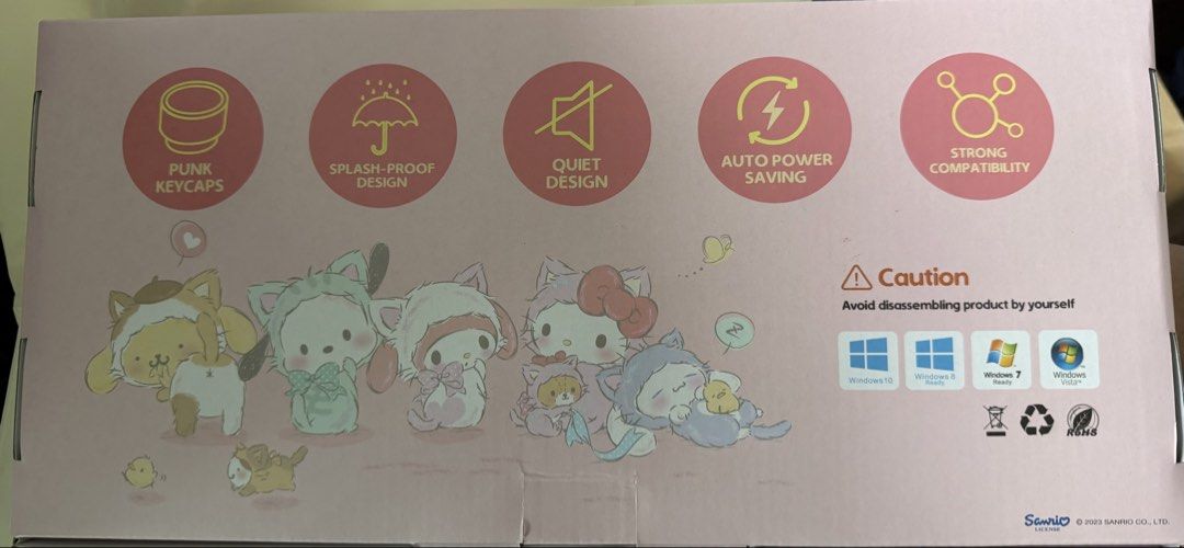 Sanrio Wireless Keyboard - Pink, Computers & Tech, Parts & Accessories ...