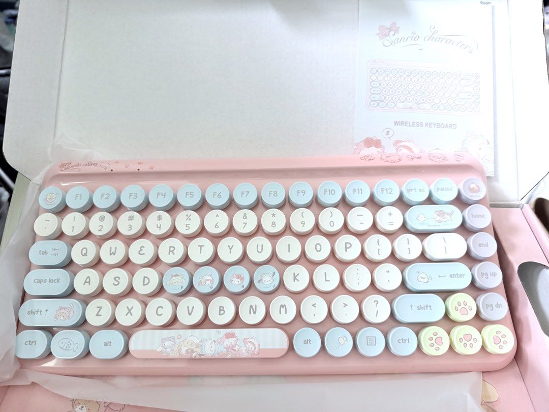 Sanrio Wireless Keyboard - Pink, Computers & Tech, Parts & Accessories ...