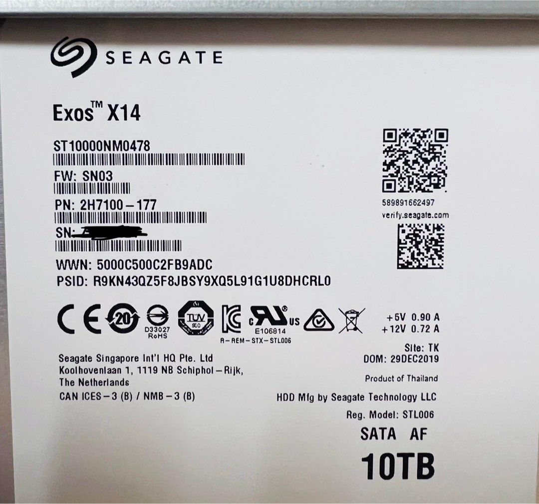 Seagate Exos X14 10TB SATA HDD