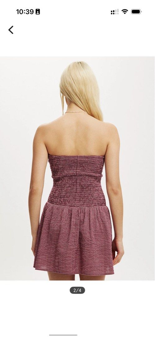 Shirred tube mini dress (Category: Dresses) located in Paranaque City. Submitted by mariesthings (Listing ID 1430814890, Image 2). Description: - bought from Zalora last Dec 2025 for 1,400php - size US 2 (fits XS) size (already sold out) - very flattering makes me look tall - used 2 times only! - rfs: decluttering .