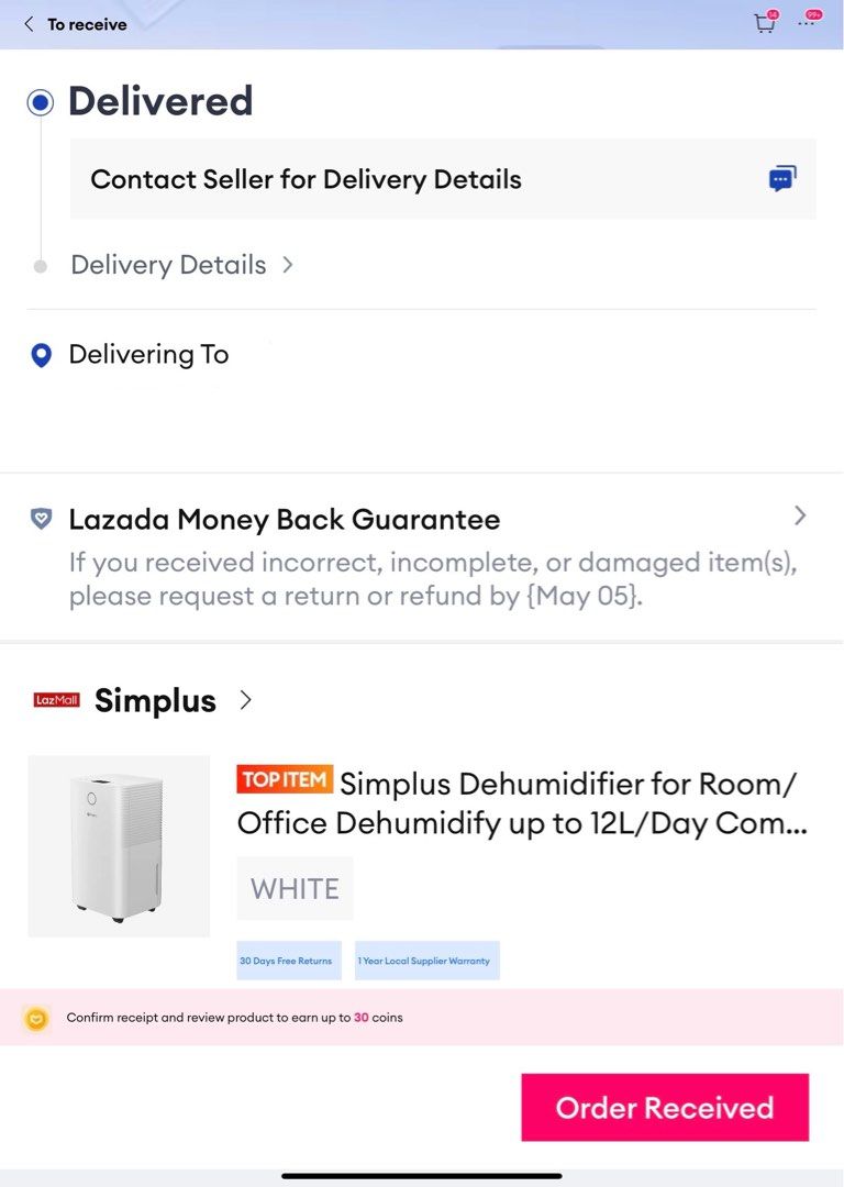 SIMPLUS COMPRESSOR DEHUMIDIFIER (Category: Air Purifiers & Dehumidifiers) located in Manila. Submitted by youngearth.8e60f5 (Listing ID 1430802359, Image 2). Description: Used only for 8 hours, original packaging still included.