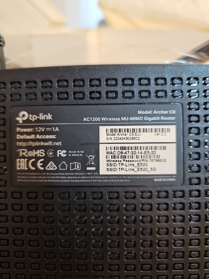 TP-Link Archer C6 Wireless Gigabit Router454601448925450241