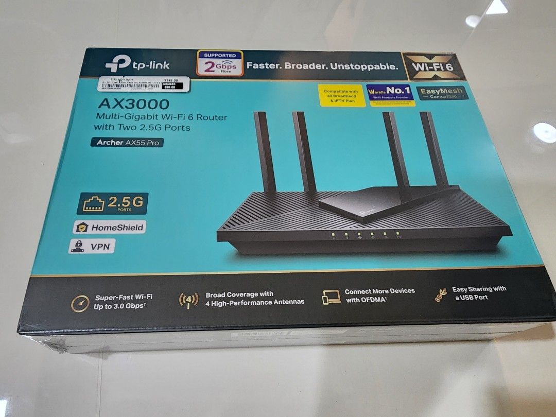 TP-Link AX3000 Multi-Gigabit Wi-Fi 6 Router, Computers & Tech, Parts ...