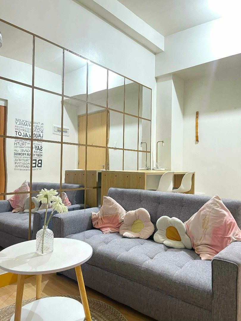 Trees Residences Staycation (Category: Apartments & Condos) located in Caloocan City. Submitted by liamdavid1 (Listing ID 1309578318, Image 3). Description: 2 BR CONDO UNIT FULLY FURNISHED available for daily, weekly, monthly and long term stay. Inclusions: 40" Smart TV 2 Aircon (Both bedrooms) 1 Double sized bed 1 Double Deck 1 3-Seater Sofa Induction cooker Microwave Range Hood Refrigerator Foldable Dining table(Space saver) Bar Table/Dining Ta