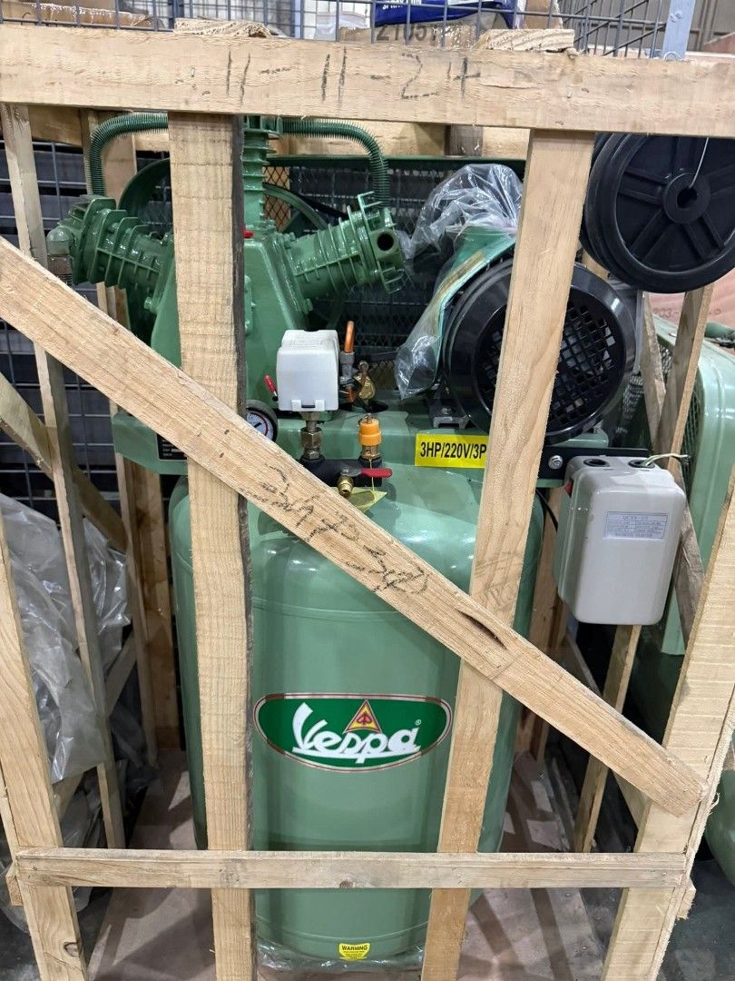 Vespa. 2 stage High pressure Air compressor (Category: Construction Tools & Equipment) located in Manila. Submitted by charles_merchandise (Listing ID 1430877249, Image 2). Description: vespa. 2 stage. high. pressure Air. compressor 2hp. vespa. air. compressor 3hp. vespa. air. compressor 3hp. vespa. air. compressor ( three. phase. ) 5hp. vespa. air. compressor 5hp. vespa. air. compressor (. three. phase. ) 7.5hp. vespa. air. compressor 7.5hp. ves