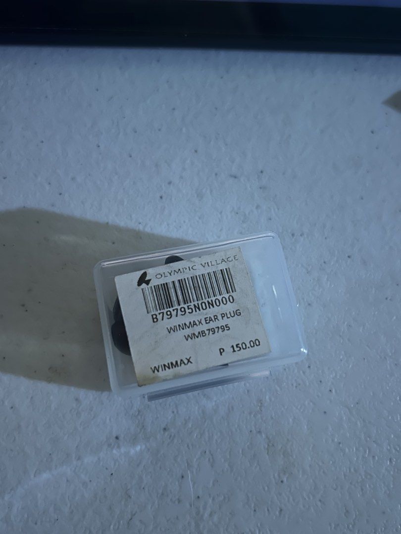 Winmax Ear Plugs (Category: Ear Care) located in Caloocan City. Submitted by fairyfemme00 (Listing ID 1430864605, Image 2). Description: Never been used Bought in GH Mall Olympic Village GCash payment only.