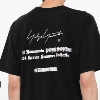 Yohji Yamamoto x Neighborhood T-shirt (Category: Tshirts & Polo Shirts) located in Singapore. Submitted by kirbycurby (Listing ID 1430902890, Image 2). Description: Not for fussy buyers - Authentic Yohji Yamamoto x Neighborhood T-shirt - From the 2024 Spring Summer Collection - Made in Japan - Features a unique graphic print (front and back) - Made of 100% cotton .