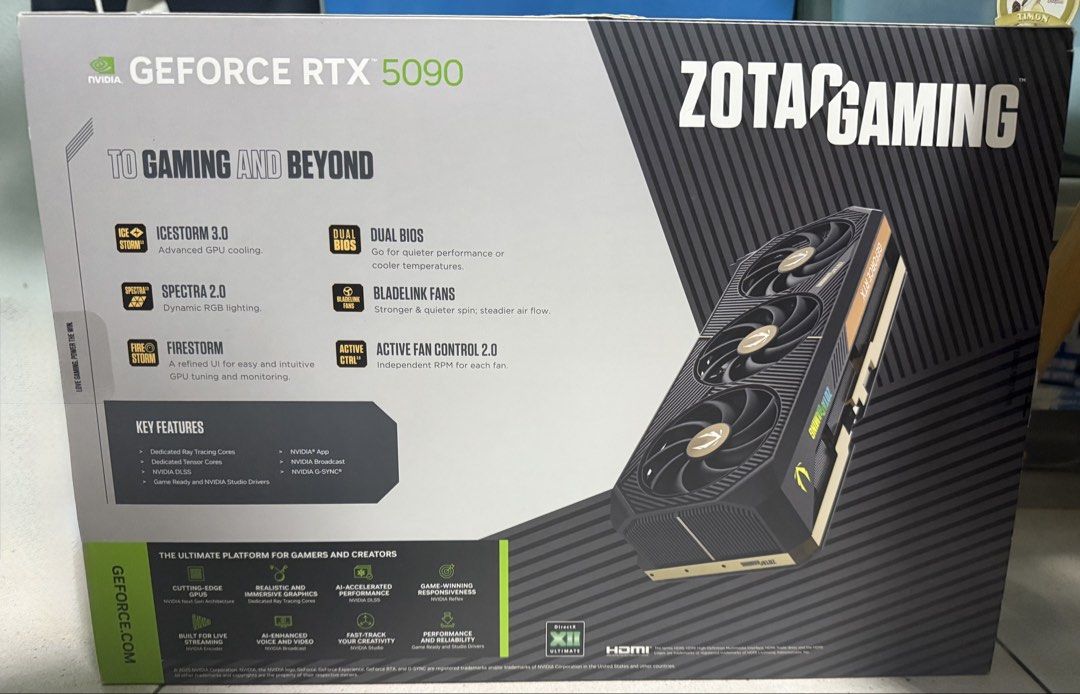 ZOTAC GAMING GeForce RTX 5090 OC Edition EMPTY BOX454508390793226241