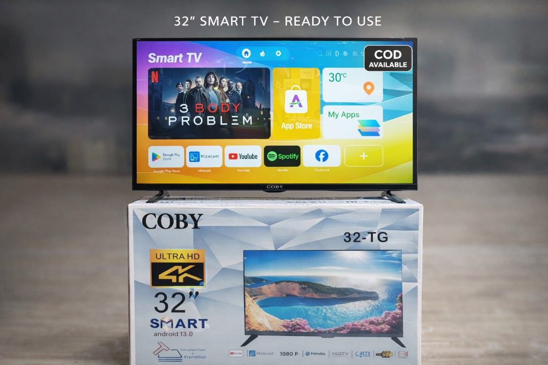 “32” Smart TV Android | Netflix YouTube | Brand New | COD” (Category: TV) located in Manila. Submitted by everyjuantv (Listing ID 1431073957, Image 3). Description: ‼️ MURA PERO QUALITY SMART TV ANG HANAP MO? ‼️ 💯 LEGIT & TRUSTED SELLER 💯 BRAND NEW (LATEST VERSION) 💯 SULIT SA PRESYO 📺 STARTING PRICE: ₱2,500 ONLY (for selected smaller units 17”–19”) 👉 Available sizes: 17” to 75” 👉 Maraming options depende sa budget mo 👍 🔥 AVAILABLE BRANDS: