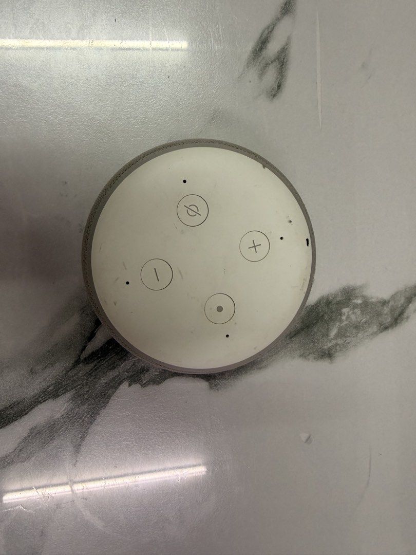 Amazon Echo Dot (3rd Generation) smart speaker (Category: Entertainment Systems & Smart Home Devices) located in Kuala Lumpur. Submitted by julian_balogh (Listing ID 1431166721, Image 1). Description: Amazon Echo Dot (3rd Generation) smart speaker Still in very good working condition Tested Only speaker itself. No adaptor or accessories..