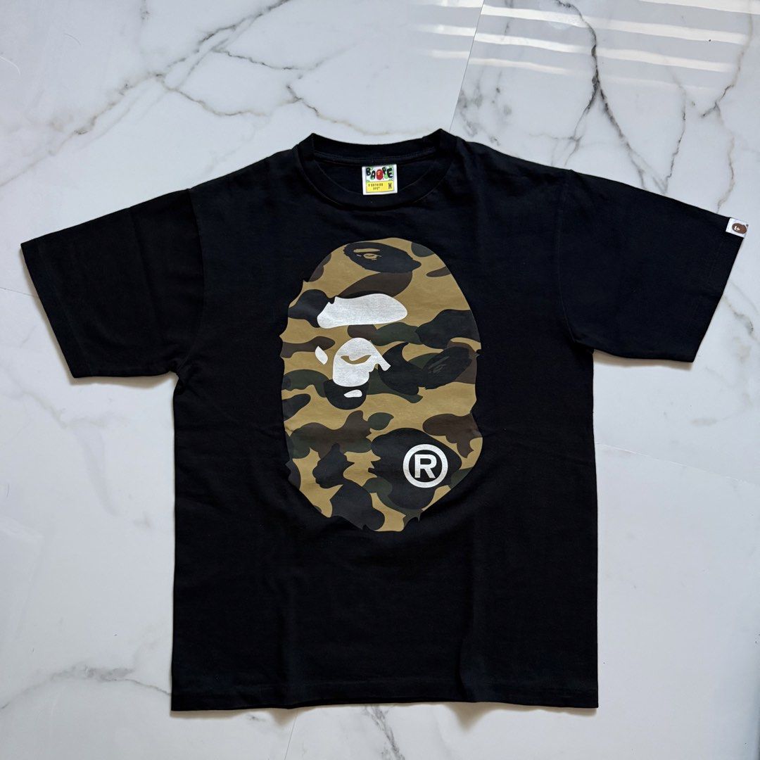 BAPE REFLECTOR 1ST CAMO BIG APE HEAD TEE (Category: Tshirts & Polo Shirts ) located in Taytay. Submitted by hideyoshiii (Listing ID 1431078131, Image 1). Description: BAPE REFLECTOR 1ST CAMO BIG APE HEAD TEE AUTHENTIC LEGIT SIZE: MEDIUM GOOD AS NEW 10/10 NO ISSUE Dm for more details.