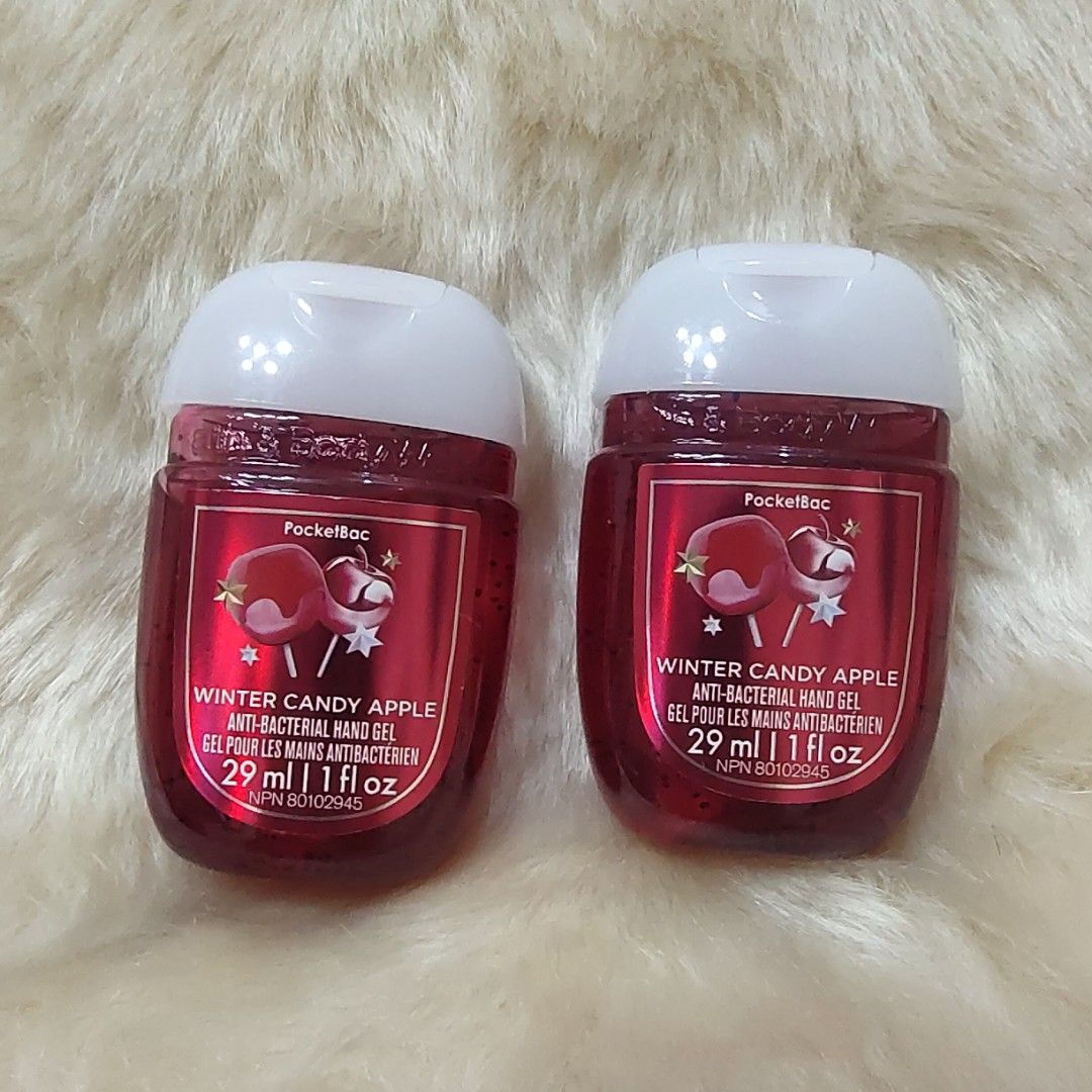 Bath & Body Works PocketBac - Winter Candy Apple (Category: Sanitizers & Disinfectants) located in Binan City. Submitted by apparelsbyeve (Listing ID 1431092030, Image 2). Description: PocketBac hand sanitizers from Bath & Body Works. Authentic from Canada. SIZE: 29 ml.