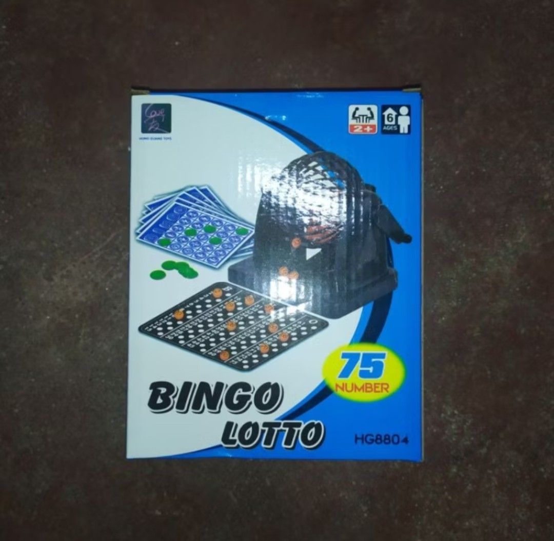 Bingo Lotto Game Set (Category: Board Games & Puzzles) located in Manila. Submitted by shopwithella.ph (Listing ID 1431122389, Image 2). Description: 💯 BINGO LOTTO GAME 75 NUMBERS BRAND NEW 💯 🌟 Please see attached photos for your entertainment 🌟 🌟 Those photos are the actual photos inside. I photographed them on my own. Please do not use for your shop, thank you very much 🌟 🌟 Not branded, but definitely a good quality 🌟 WHAT'S INSIDE? ❤️ 