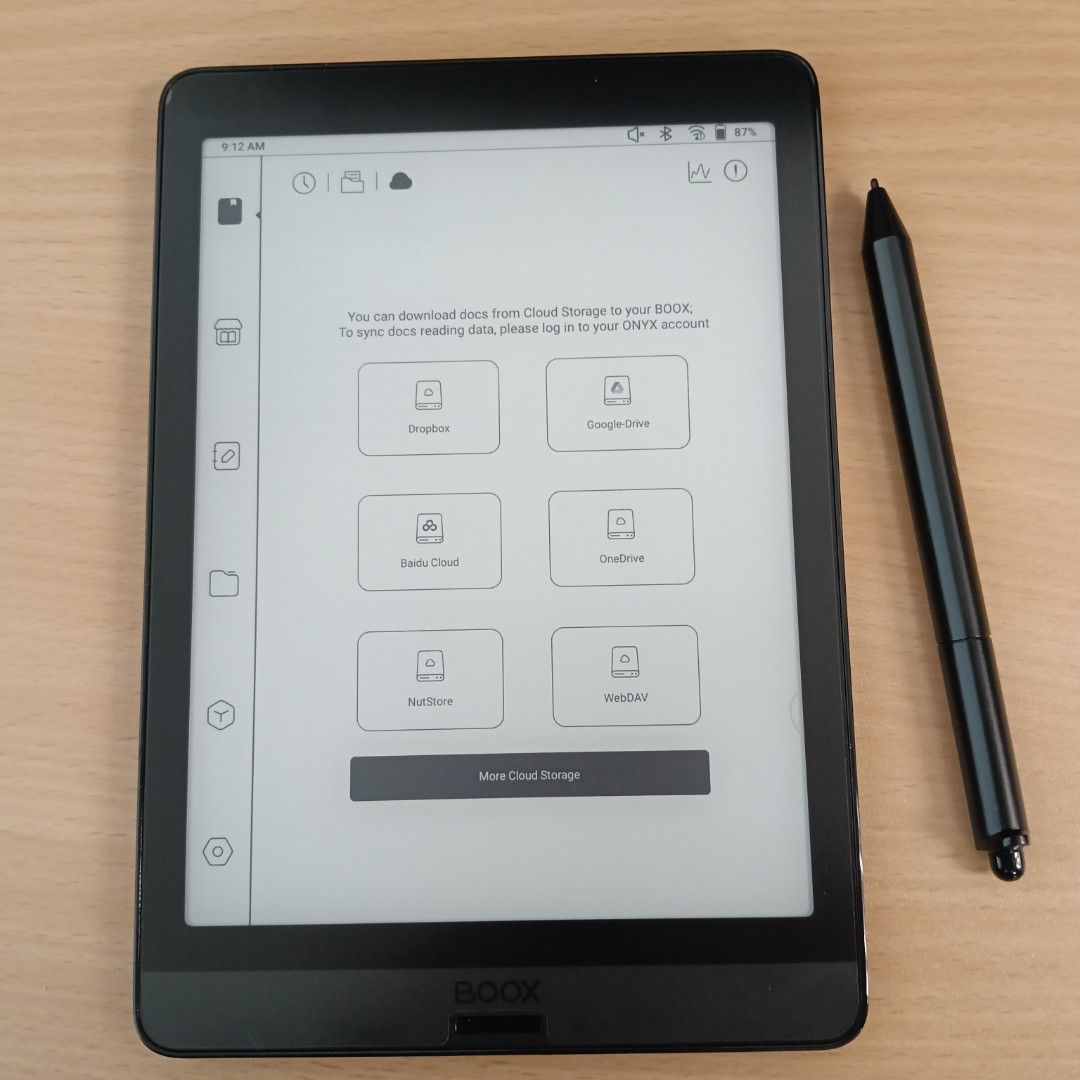 BOOX Nova 3 E-reader (Category: E-Readers) located in Kuala Lumpur. Submitted by max.then (Listing ID 1430988024, Image 1). Description: BOOX Nova 3 e-reader with a 7.8" E Ink Carta Plus display. It features a frontlight (Moon Light 2), 3GB RAM, and 32GB internal memory. It supports various file formats and has Wi-Fi and Bluetooth connectivity. Includes a stylus. The device runs on Android 10.0..