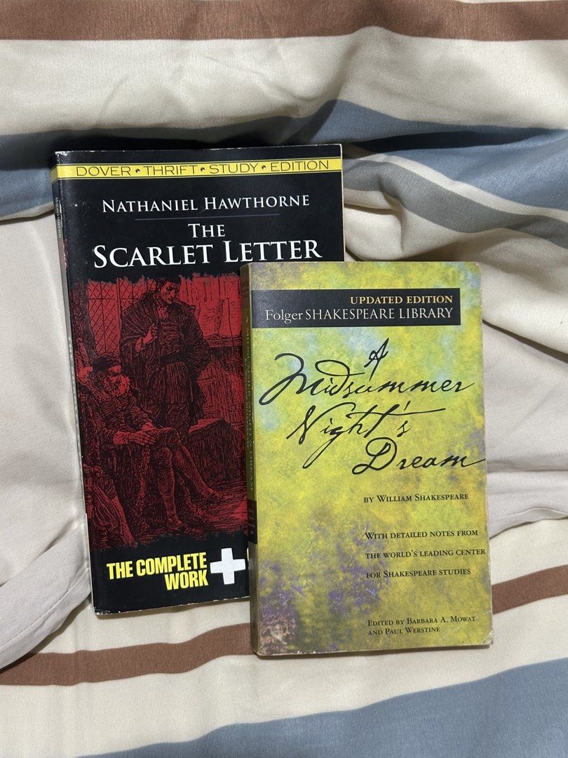 BUNDLE: The Scarlet Letter & A Midsummer Night's Dream (Category: Storybooks) located in Pasay City. Submitted by espsells (Listing ID 1431049943, Image 1). Description: 2 for 150 must get both books.