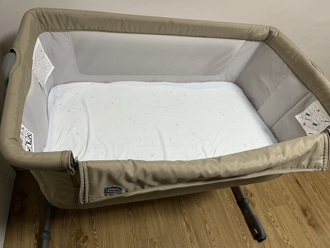 Chicco Baby Bundle (Crib + Sterilizer) – Barely Used (Category: Cots & Cribs) located in San Jose del Monte. Submitted by mmmsr2647 (Listing ID 1431131024, Image 2). Description: Selling our Chicco baby essentials, barely used and well taken care of. ✔️ Chicco Next2Me bedside crib / co-sleeper (with one free Ikea or Mothercare cribsheet) ✔️ Chicco electric bottle sterilizer 📌 Note: Sterilizer has slight yellow marks at the bottom due to normal h