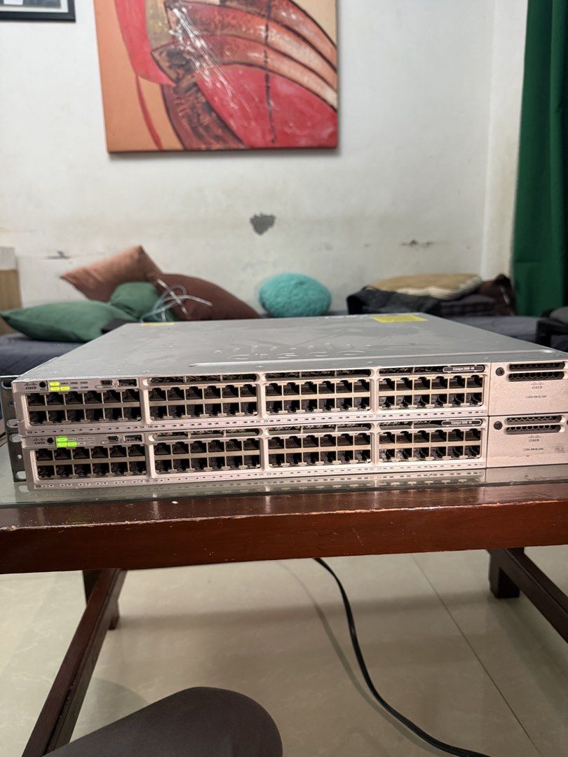 Cisco Catalyst 3850 Layer 3 Switch (Good for CCNA, CCNP, CCIE Training) (Category: Networking) located in Makati City. Submitted by zenkuuu (Listing ID 1431091553, Image 2). Description: 5300 each may bawas pa kung 2 or more kunin baka may need sa inyo no password, no issue unli test, unli reset prefer ko pick up niyo rito personal para matest lahat Makati City location ko.