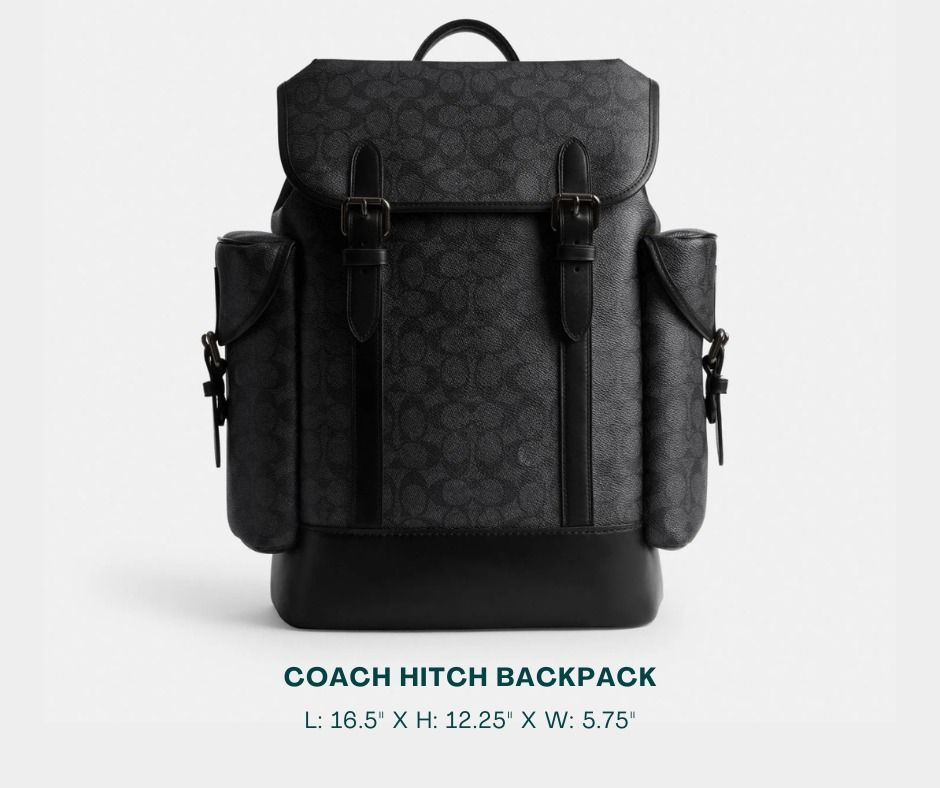 COACH Backpack for Men (Category: Luxury Bags & Wallets) located in Manila. Submitted by moncaro.outlet (Listing ID 1431045717, Image 1). Description: COACH Outlet HITCH Backpack • Original Materials | Factory Pull-Out • In Signature Canvas • Size: L: 16.5” X H: 12.25” X W: 5.75” • Inclusions: Coach Paper Bag + Dust Bag • Lowest Price Guaranteed 💯 • From DTI Registered Supplier 🫡 • For MEETUP / PICKUP / DELIVERY ✅ FB Page: Moncaro Outlet IG Pag