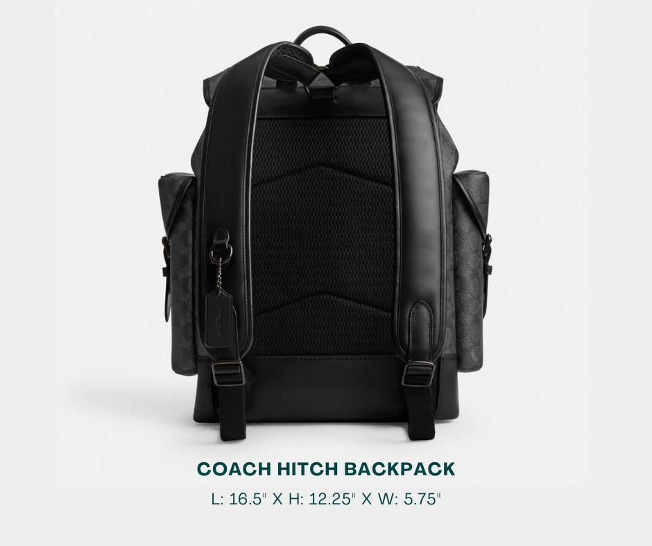 COACH Backpack for Men (Category: Luxury Bags & Wallets) located in Manila. Submitted by moncaro.outlet (Listing ID 1431045717, Image 3). Description: COACH Outlet HITCH Backpack • Original Materials | Factory Pull-Out • In Signature Canvas • Size: L: 16.5” X H: 12.25” X W: 5.75” • Inclusions: Coach Paper Bag + Dust Bag • Lowest Price Guaranteed 💯 • From DTI Registered Supplier 🫡 • For MEETUP / PICKUP / DELIVERY ✅ FB Page: Moncaro Outlet IG Pag