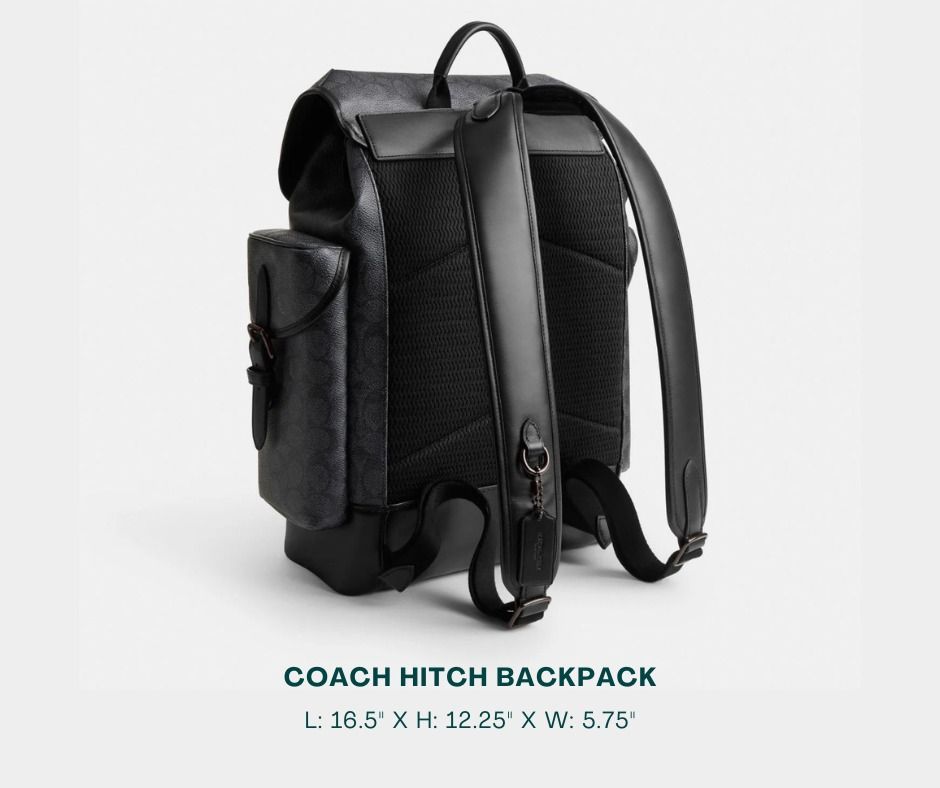 COACH Backpack for Men (Category: Luxury Bags & Wallets) located in Manila. Submitted by moncaro.outlet (Listing ID 1431045717, Image 2). Description: COACH Outlet HITCH Backpack • Original Materials | Factory Pull-Out • In Signature Canvas • Size: L: 16.5” X H: 12.25” X W: 5.75” • Inclusions: Coach Paper Bag + Dust Bag • Lowest Price Guaranteed 💯 • From DTI Registered Supplier 🫡 • For MEETUP / PICKUP / DELIVERY ✅ FB Page: Moncaro Outlet IG Pag