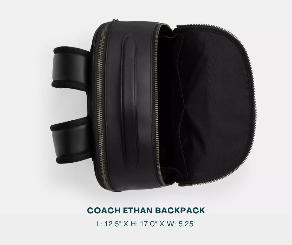 COACH Backpack for Men (Category: Backpacks) located in Manila. Submitted by moncaro.outlet (Listing ID 1431046186, Image 3). Description: COACH ETHAN Backpack - Original Materials | Mall Pull-Out - In Signature Canvas - Size: L: 12.5" x H: 17.0" x W: 5.25" - Inclusions: Coach Paper Bag + Dust Bag - Lowest Price Guaranteed 💯 - ON-HAND STOCKS ‼️ - For MEETUP / PICKUP / DELIVERY ✅ FB Page: Moncaro Outlet IG Page: @moncaro.outlet.